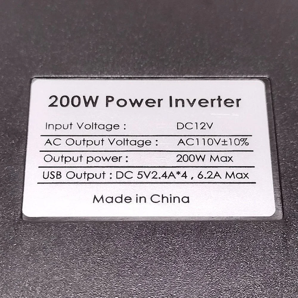LeicesterCN 200W Car Power Inverter Charger DC 12V-110V AC Converter 4 USB Ports